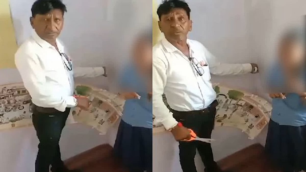 അധ്യാപക ദിനത്തില്‍ കുടിച്ച് പൂസായി സ്‌കൂളിലെത്തി; വിദ്യാര്‍ഥിനിയുടെ മുടി മുറിച്ചുമാറ്റി; അധ്യാപകന് സസ്‌പെന്‍ഷന്‍; വിഡിയോ